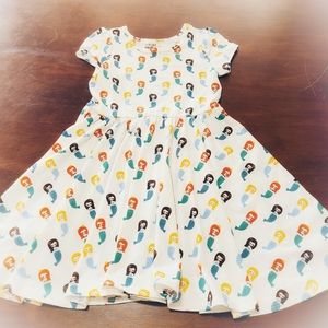 Kids dot dot smile mermaid print dress 3/4